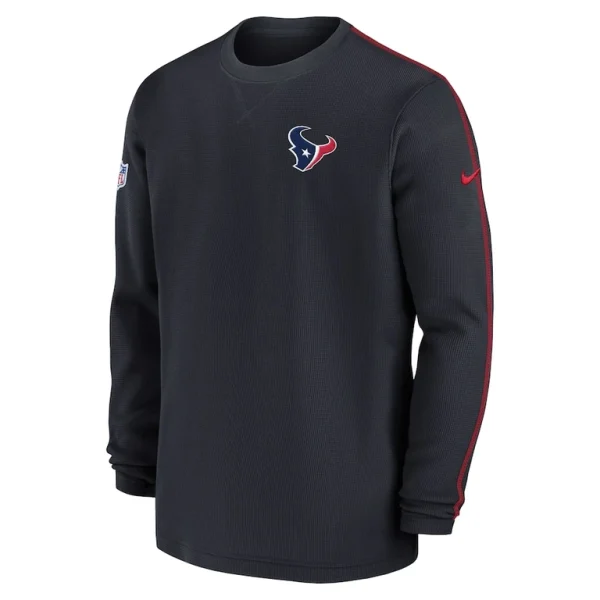Houston texans nike 2024 sideline coaches long sleeve top Navy M
