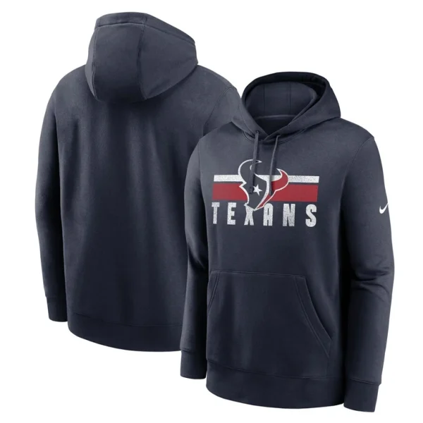 Houston texans nike club fleece pullover hoodie Navy