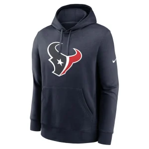 Houston texans nike club logo pullover hoodie Navy M