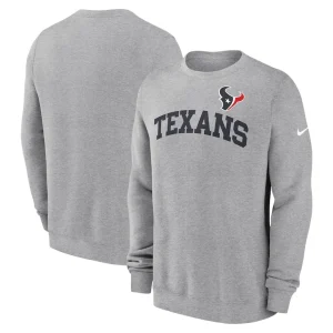 Houston texans nike club pullover sweatshirt Heather gray