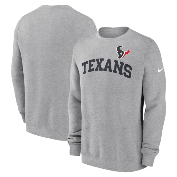 Houston texans nike club pullover sweatshirt Heather gray