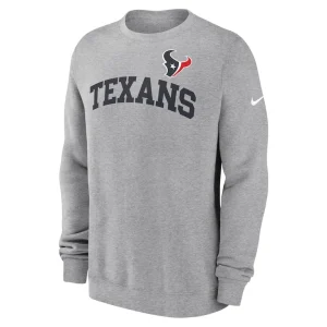 Houston texans nike club pullover sweatshirt Heather gray M