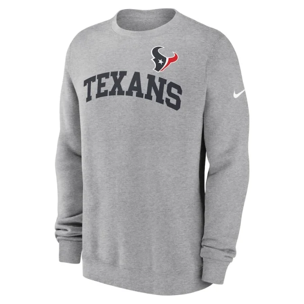 Houston texans nike club pullover sweatshirt Heather gray M