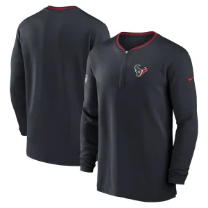 Houston texans nike coach half zip sweatshirt Black