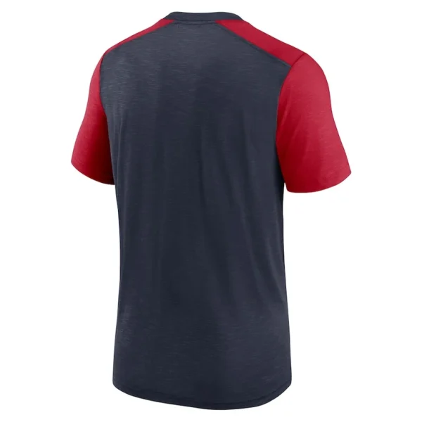 Houston texans nike color block team name t shirt Heathered navyheathered red L