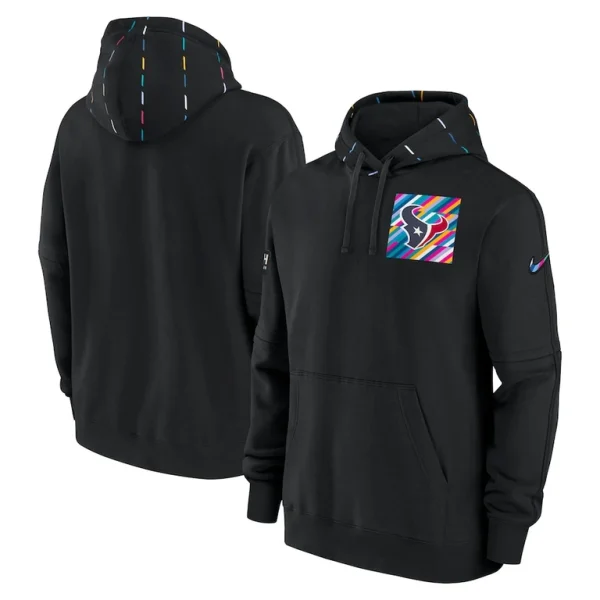 Houston texans nike crucial catch club pullover hoodie Black
