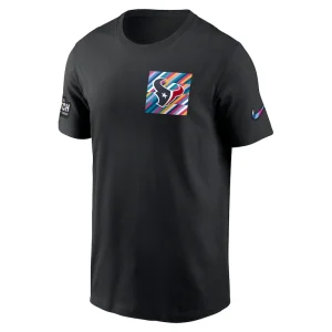 Houston texans nike crucial catch sideline tri blend t shirt Black M