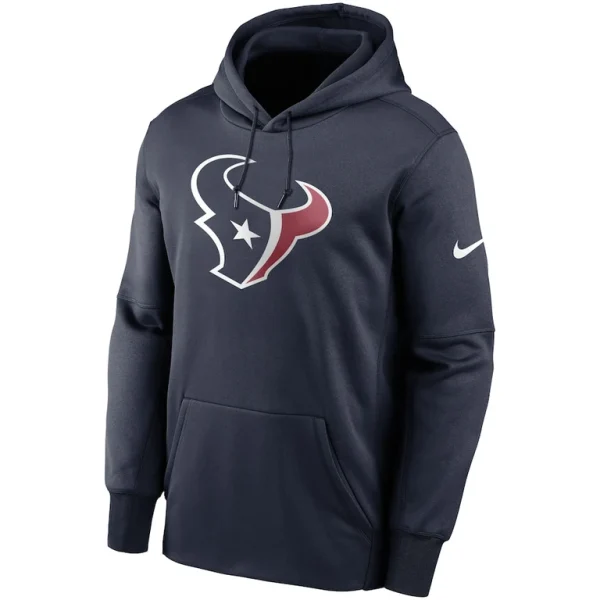 Houston texans nike fan gear primary logo therma performance pullover hoodie Navy M