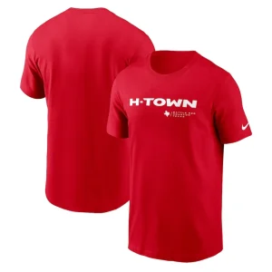 Houston texans nike h town wordmark t shirt Red