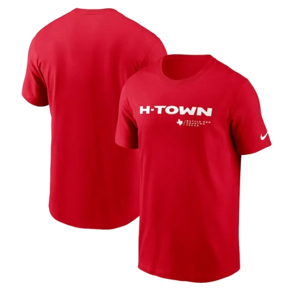 Houston texans nike h town wordmark t shirt Red