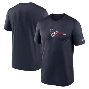 Houston texans nike horizontal lockup legend t shirt Navy