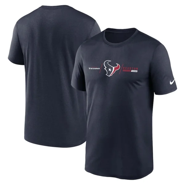 Houston texans nike horizontal lockup legend t shirt Navy