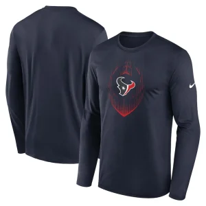 Houston texans nike legend icon long sleeve t shirt Navy