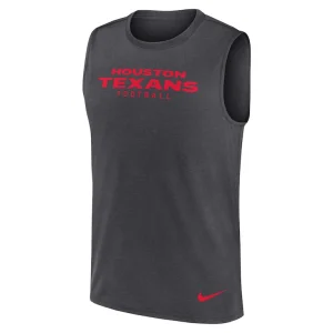 Houston texans nike legend performance muscle tank top Gray M