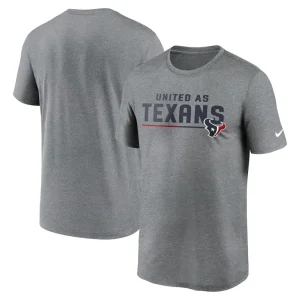 Houston texans nike legend team shoutout performance t shirt Heather gray