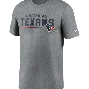 Houston texans nike legend team shoutout performance t shirt Heather gray M