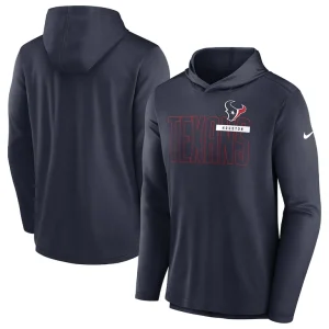 Houston texans nike lightweight performance hooded long sleeve t shirt Navy