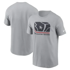Houston texans nike lockup essential t shirt Gray