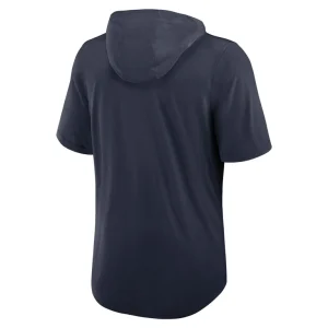 Houston texans nike lockup tri blend hoodie t shirt Navy L