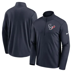 Houston texans nike logo pacer performance half zip jacket Navy