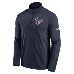 Houston texans nike logo pacer performance half zip jacket Navy M
