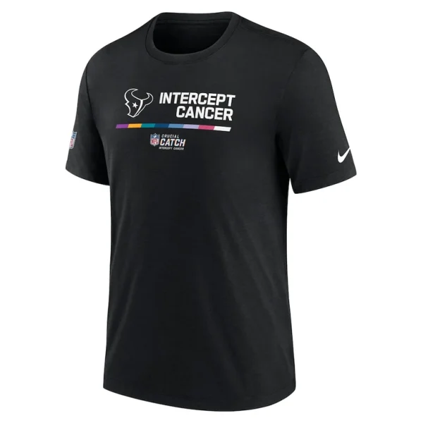 Houston texans nike nfl crucial catch performance t shirt Black M