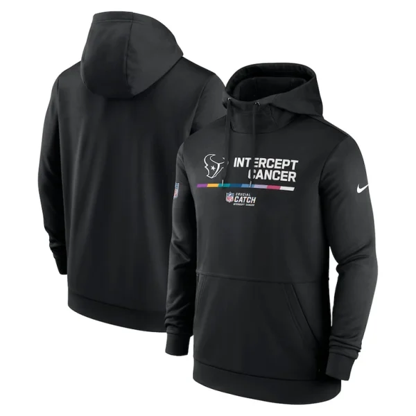 Houston texans nike nfl crucial catch therma performance pullover hoodie Black
