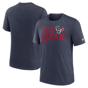 Houston texans nike overlap lockup tri blend t shirt Navy