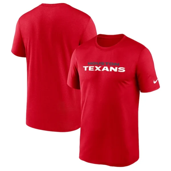 Houston texans nike primetime legend wordmark performance t shirt Red