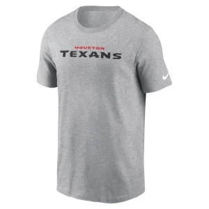 Houston texans nike primetime wordmark essential t shirt Heather gray M