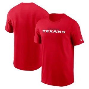 Houston texans nike primetime wordmark essential t shirt Red