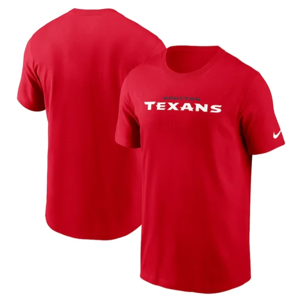 Houston texans nike primetime wordmark essential t shirt Red