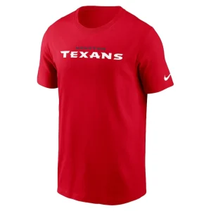 Houston texans nike primetime wordmark essential t shirt Red M