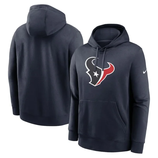 Houston texans nike rewind club logo pullover hoodie Navy