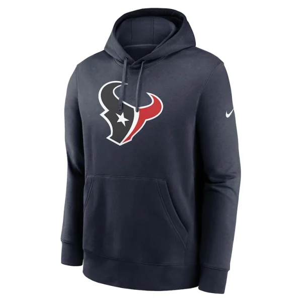 Houston texans nike rewind club logo pullover hoodie Navy M