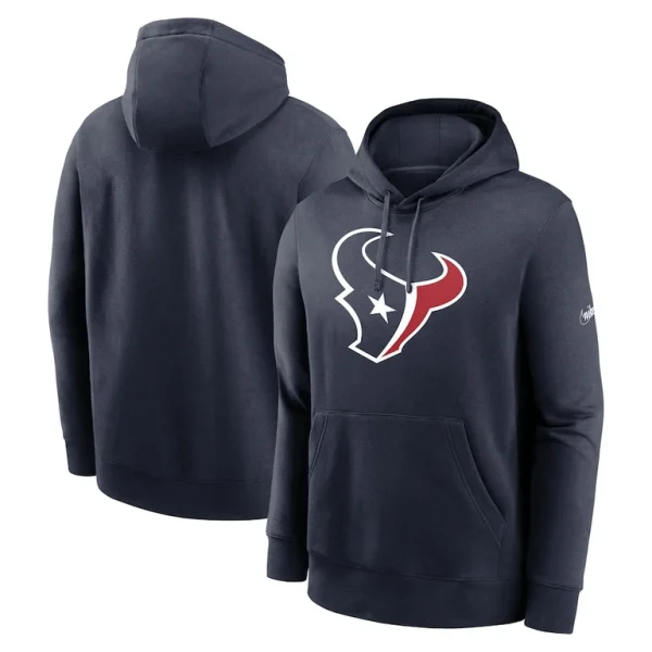 Houston texans nike rewind club pullover hoodie Navy