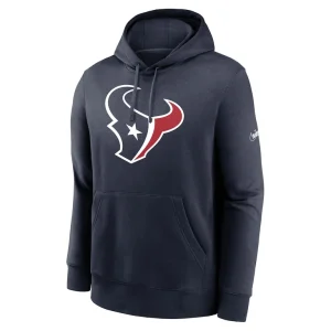 Houston texans nike rewind club pullover hoodie Navy M