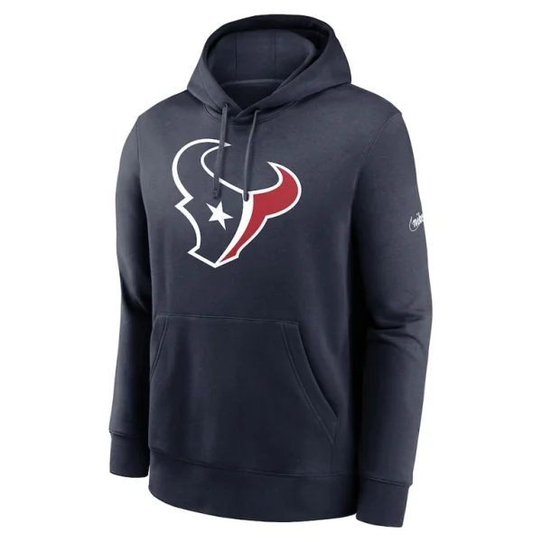 Houston texans nike rewind club pullover hoodie Navy M