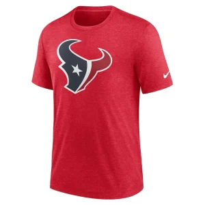 Houston texans nike rewind logo tri blend t shirt Heather maroon M
