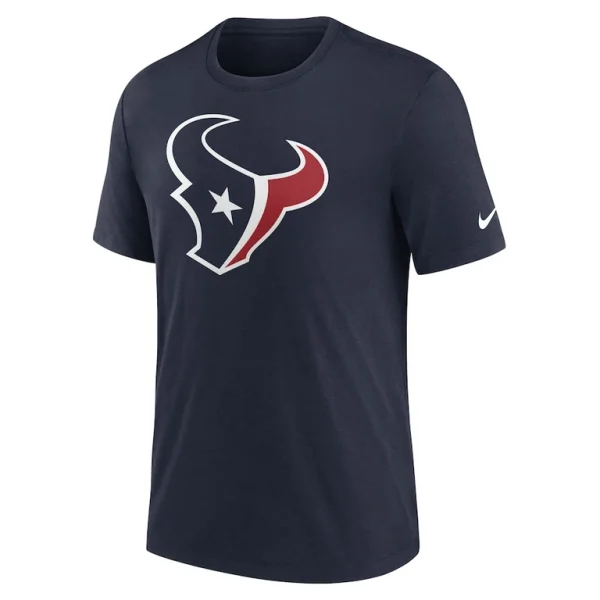 Houston texans nike rewind logo tri blend t shirt Navy M