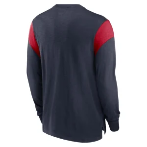 Houston texans nike rewind playback helmet long sleeve t shirt Heather navy L