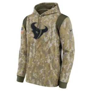Houston texans nike salute to service therma performance pullover hoodie Camo M