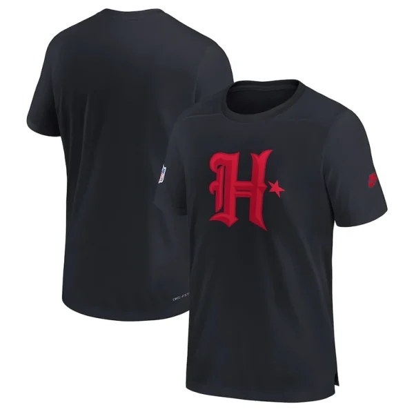 Houston texans nike sideline alternate logo coach performance t shirt Navy