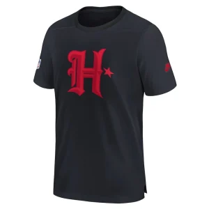 Houston texans nike sideline alternate logo coach performance t shirt Navy M