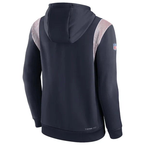 Houston texans nike sideline athletic stack performance pullover hoodie Navy L