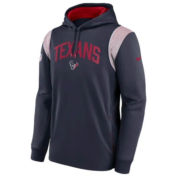 Houston texans nike sideline athletic stack performance pullover hoodie Navy M