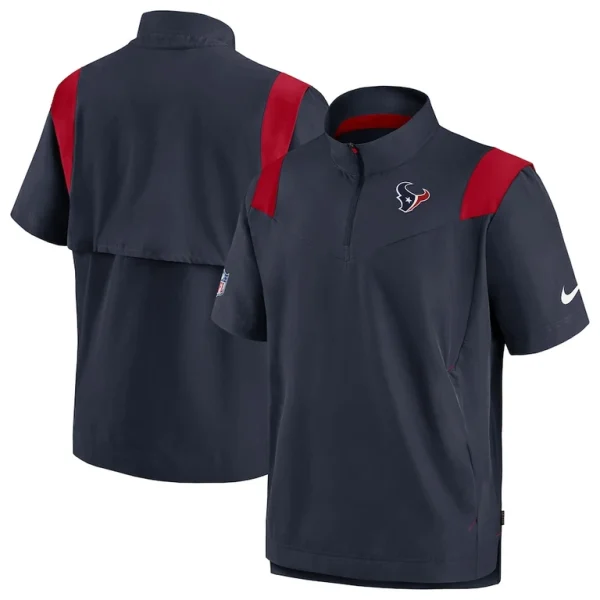 Houston texans nike sideline coaches chevron lockup pullover top Navy