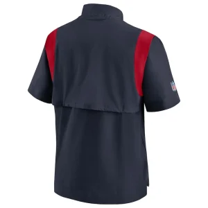 Houston texans nike sideline coaches chevron lockup pullover top Navy L