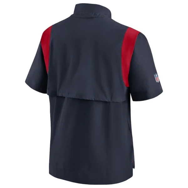 Houston texans nike sideline coaches chevron lockup pullover top Navy L