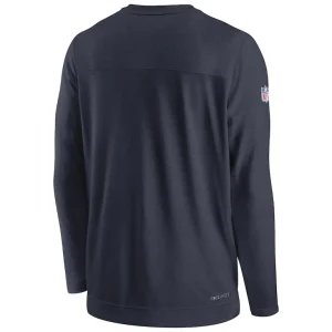 Houston texans nike sideline lockup performance pullover sweatshirt Navy L